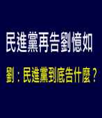 民進黨再告劉憶如，劉：民進黨到底告什麼？ ｜台灣e新聞