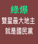 綠爆雙星最大地主 就是國民黨∣台灣e新聞