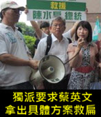 獨派要求蔡英文拿出具體方案救扁-台灣e新聞