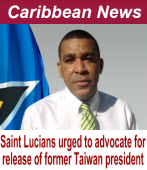 Saint Lucians urged to advocate for release of former Taiwan president