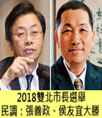 2018雙北市長選舉 民調：張善政、侯友宜大勝 -台灣e新聞