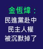 金恆煒：民進黨赴中 民主人權被沉默掉了 --台灣e新聞
